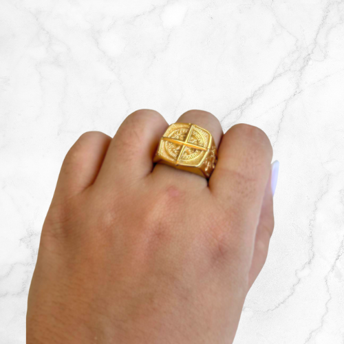 Anillo Sello Brújula