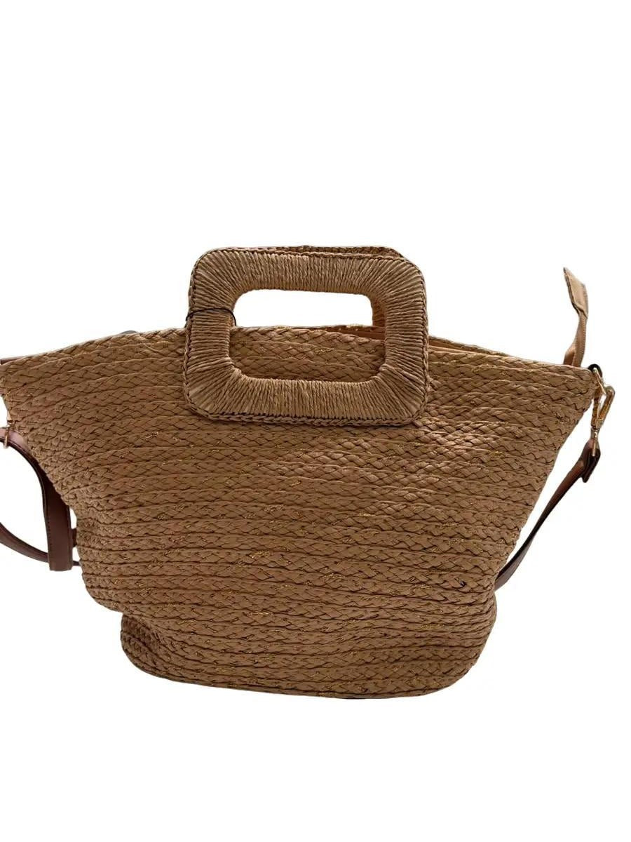 Bolso de Rafia Caqui