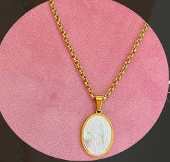 Collar Virgen de Guadalupe Nácar