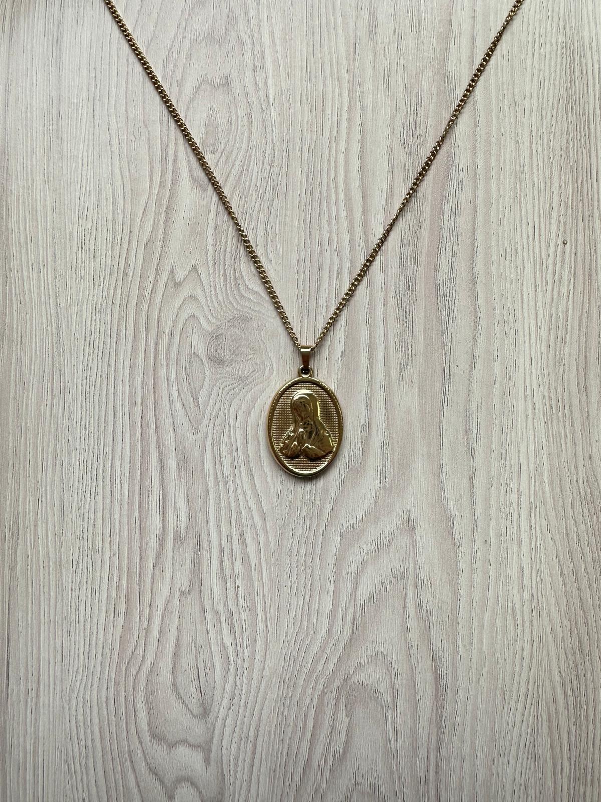 Medalla de la Milagrosa Dorado - Acero Inoxidable