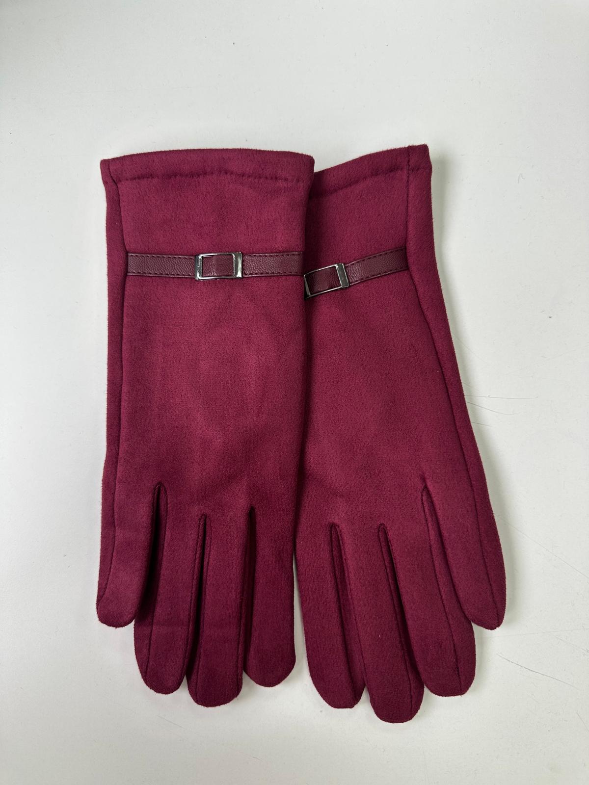 Guantes de Piel con Mini Correa
