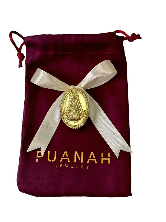 Broche Virgen del Rocío Con Lazo de Raso