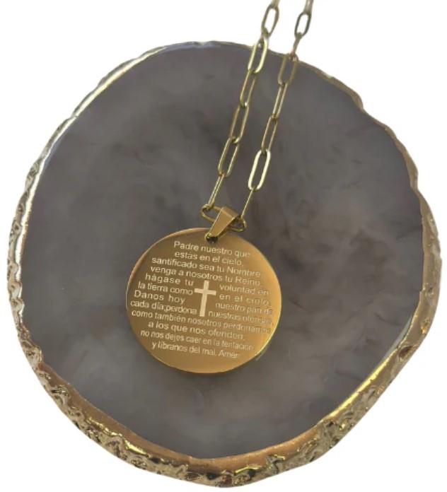 PUANAH Medallón Padre Nuestro , Simbología de Fe y Devoción