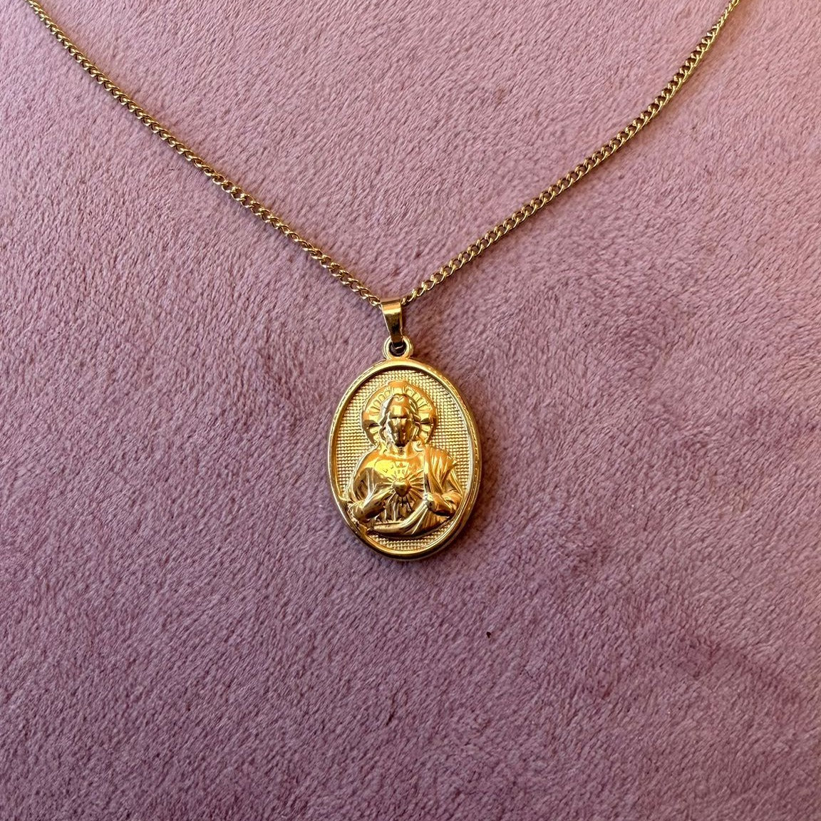 Medalla Sagrado Corazón - Acero Inoxidable