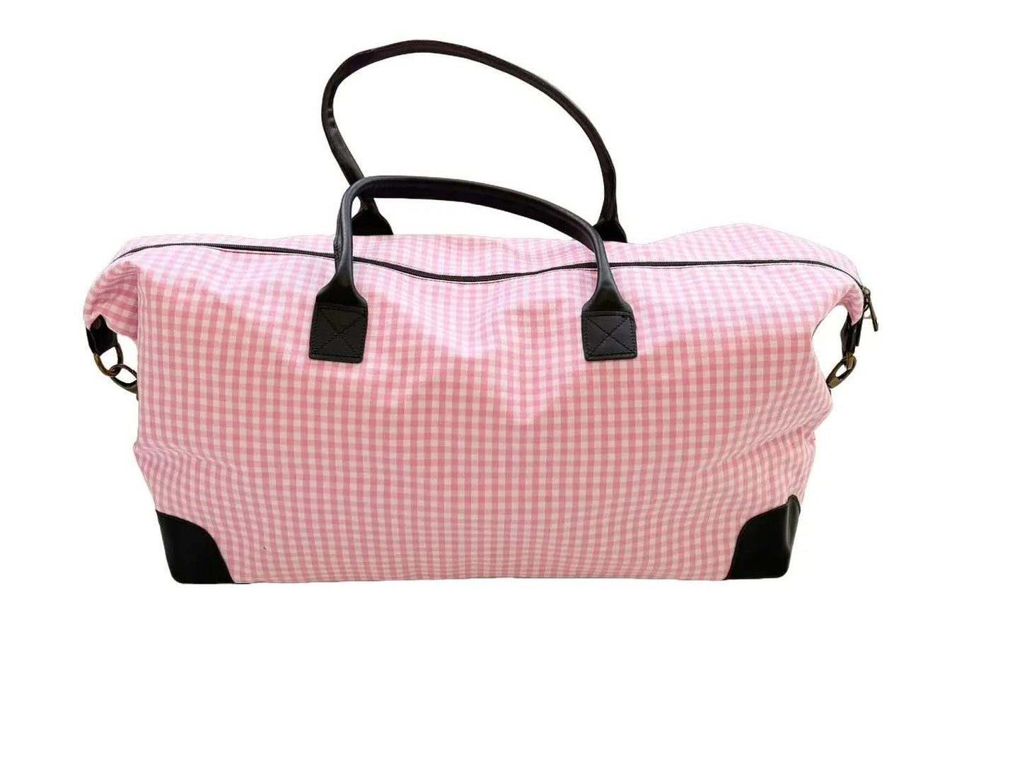 Bolso de Viaje Grande Vichy Unisex - Piel y Lona