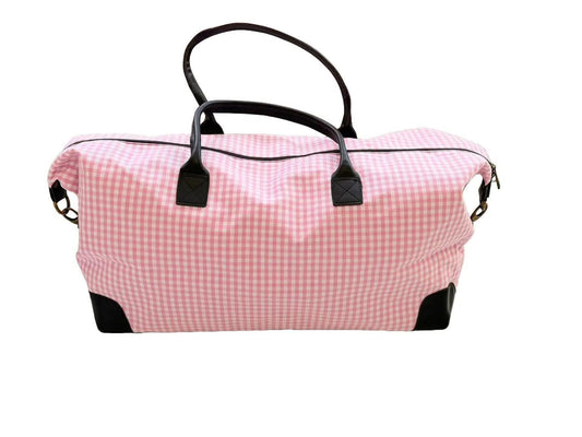 Bolso de Viaje Grande Vichy Unisex - Piel y Lona