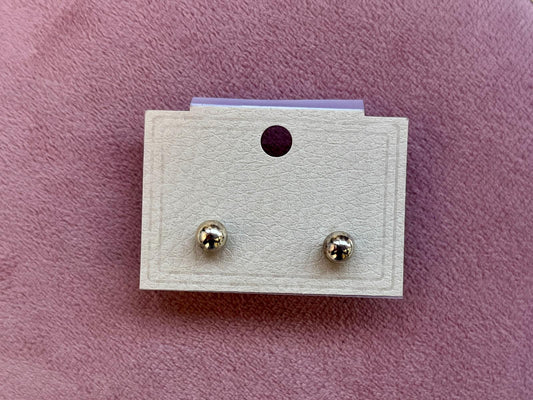 Pendientes Bolita de Diseño Minimalista para Mujer Elegantes y Versátiles en Plateado Brillante