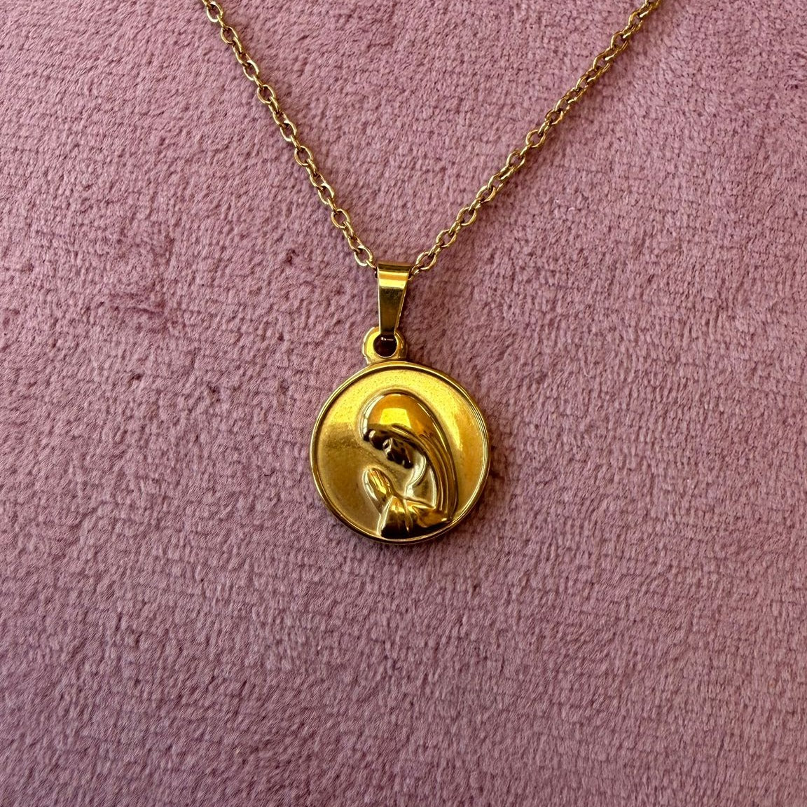 Medalla Virgen Niña - Acero Inoxidable