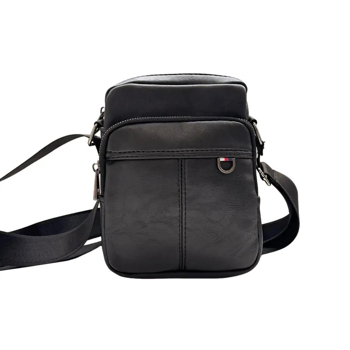 Bolso de Hombre Bandolera en Color Negro con Asa Regulable