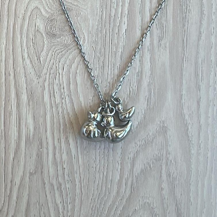 COLLAR FAMILIA PATITOS - Acero Inoxidable y Waterproof