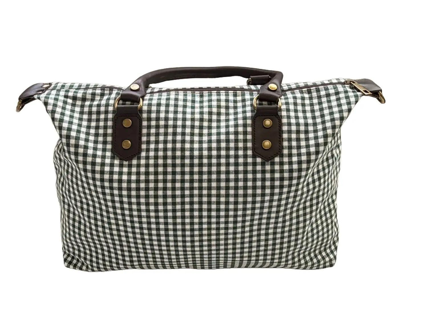 Bolso de Viaje Vichy Unisex - Piel y Lona