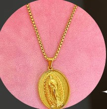 Medallón Virgen de Guadalupe Dorado