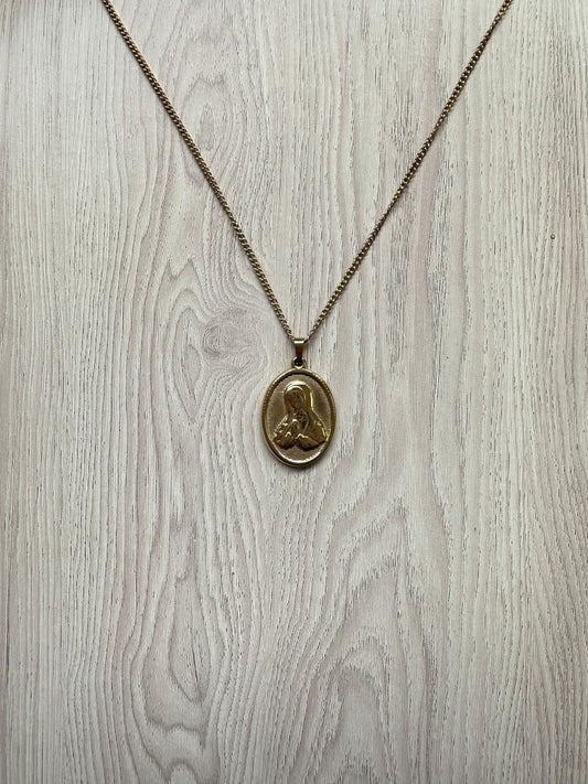 Medalla de la Milagrosa Dorado - Acero Inoxidable