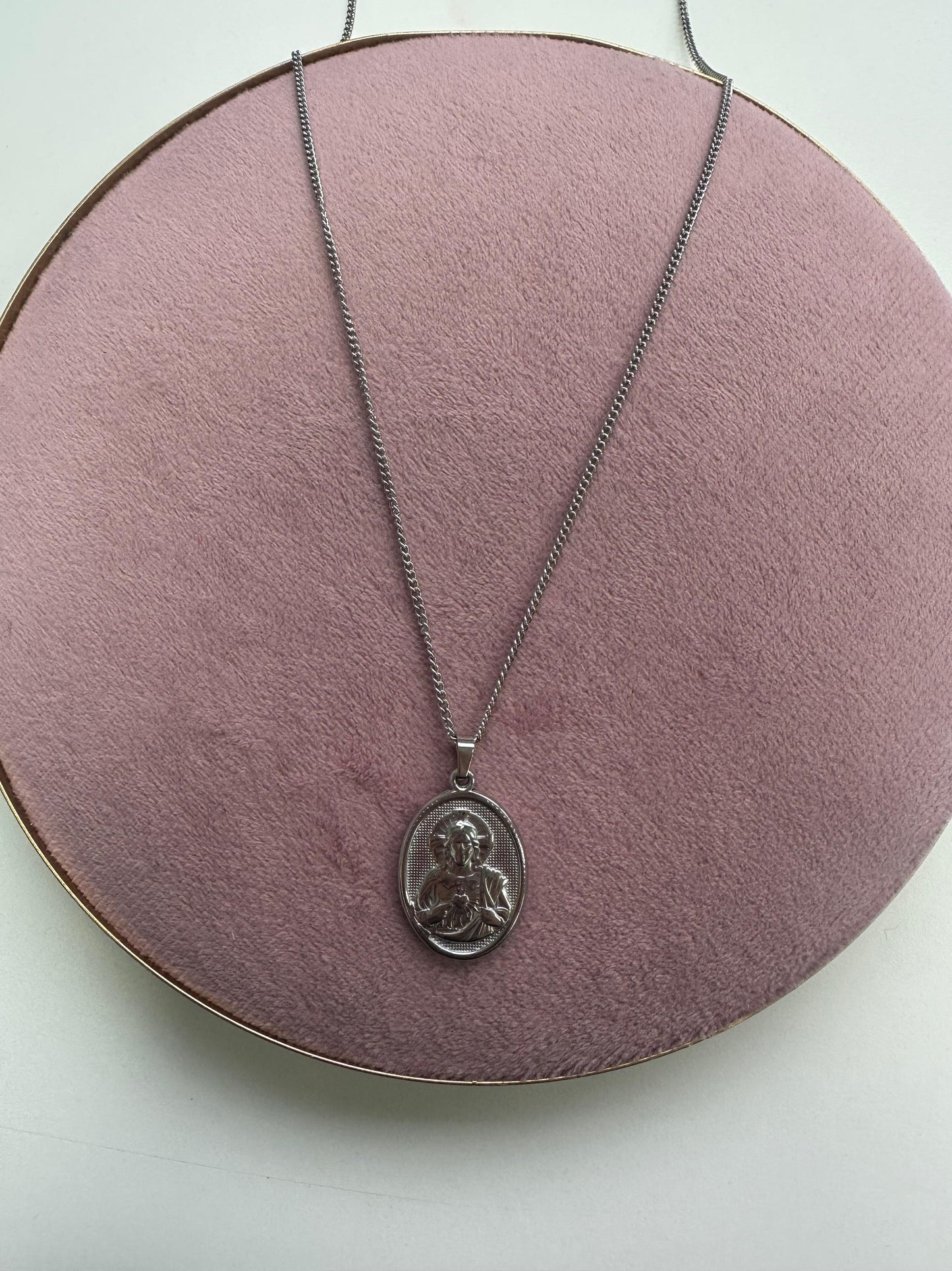 Medalla Sagrado Corazón - Acero Inoxidable