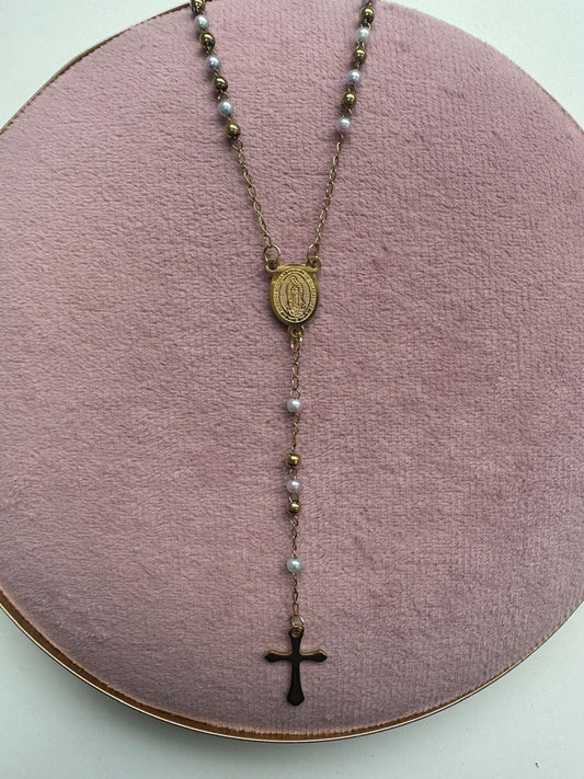 Rosario Virgen de Guadalupe - Acero Inoxidable