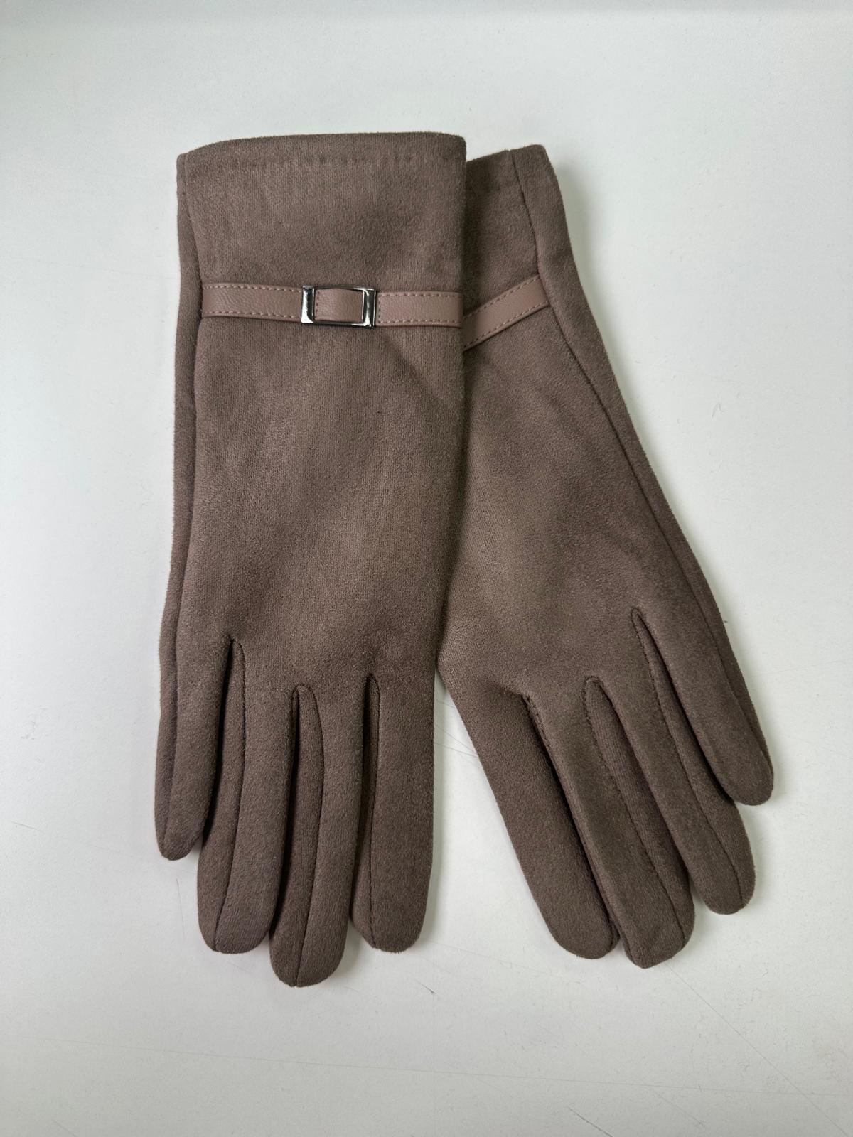 Guantes de Piel con Mini Correa