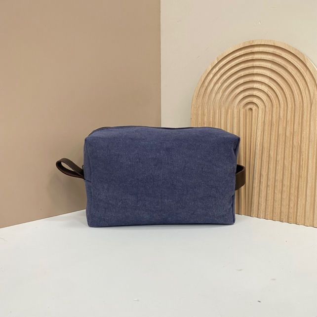 Neceser Personalizado de Tela y Piel auténtica - Unisex