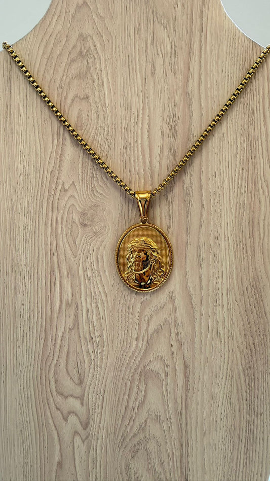 Medallón Cristo Mendinaceli - Acero Inoxidable