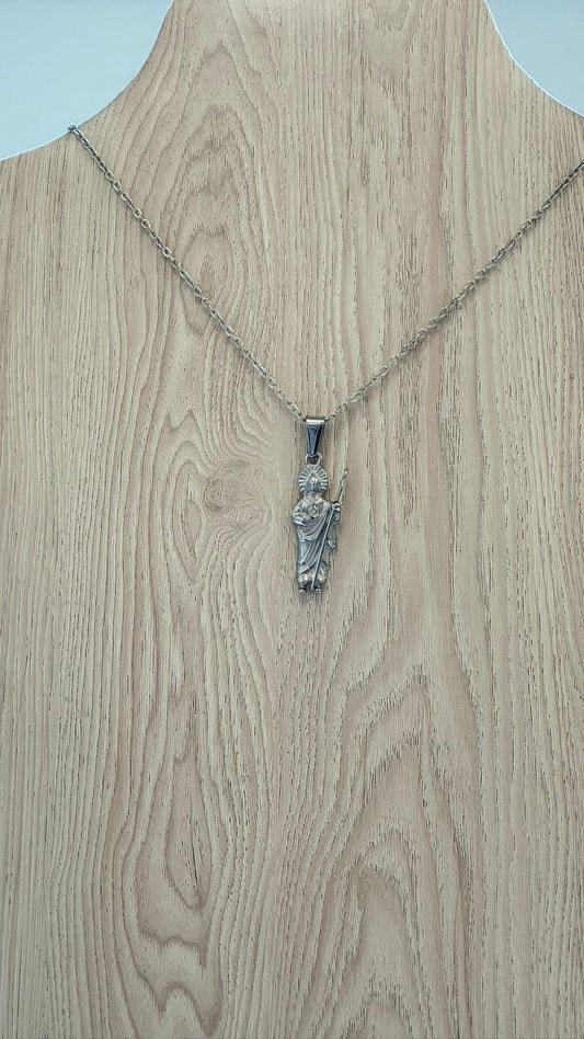 Medalla Silueta de San Judas Tadeo - Acero Inoxidable