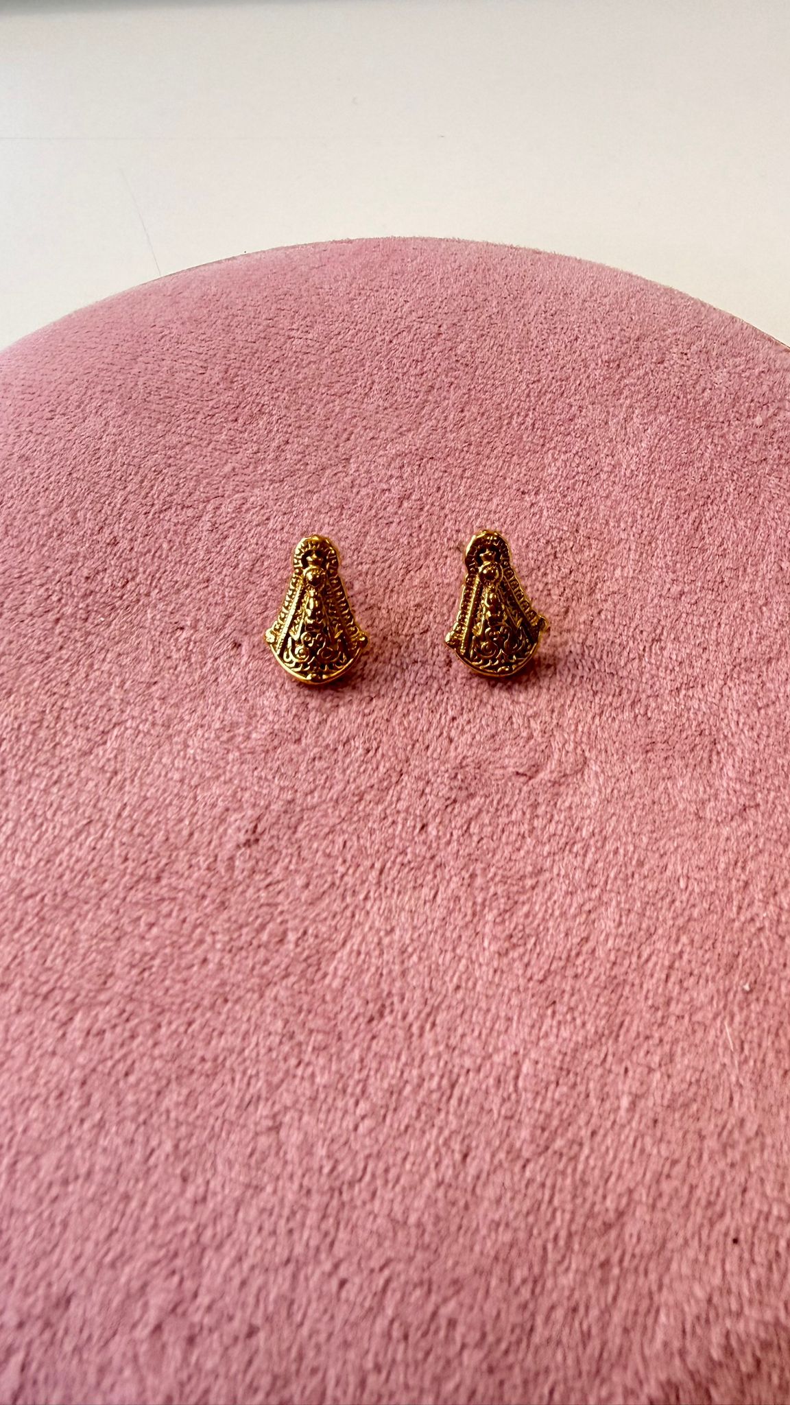 Pendientes Pequeños de la Virgen del Rocío - Acero Inoxidable