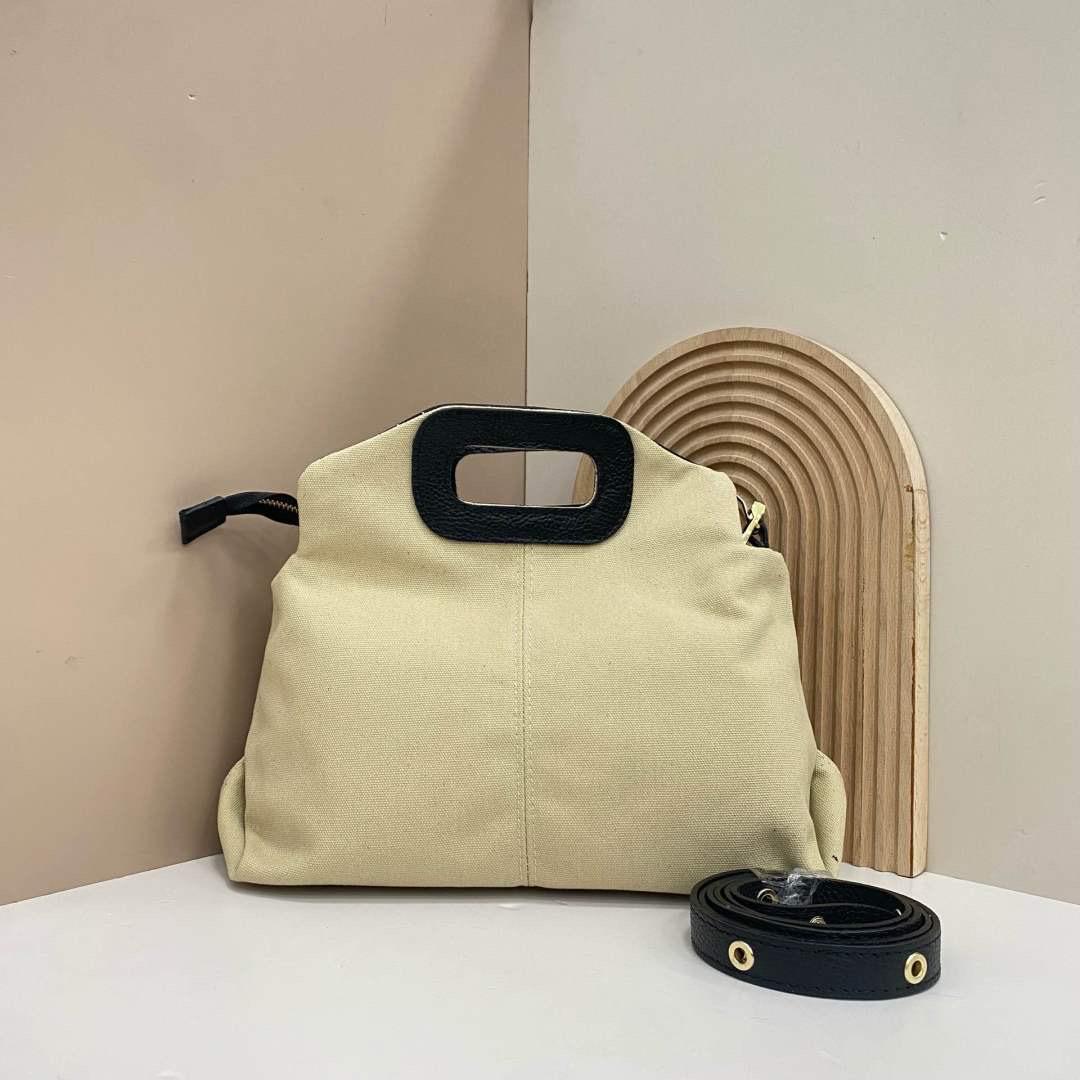 Bolso Bandolera Personalizable de Piel Auténctica y Tela - Grande (32cmx24cm)
