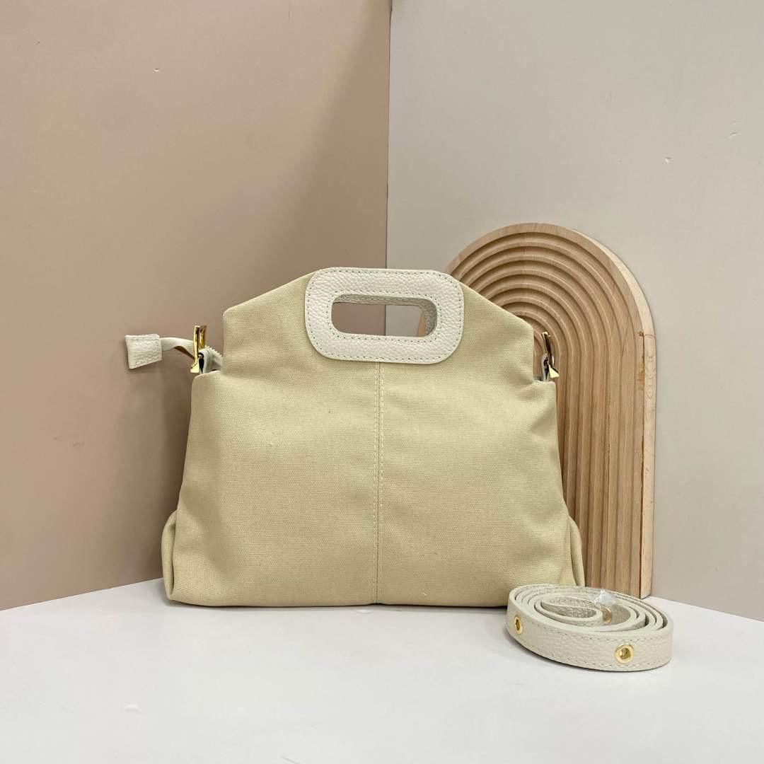 Bolso Bandolera Personalizable de Piel Auténctica y Tela - Grande (32cmx24cm)