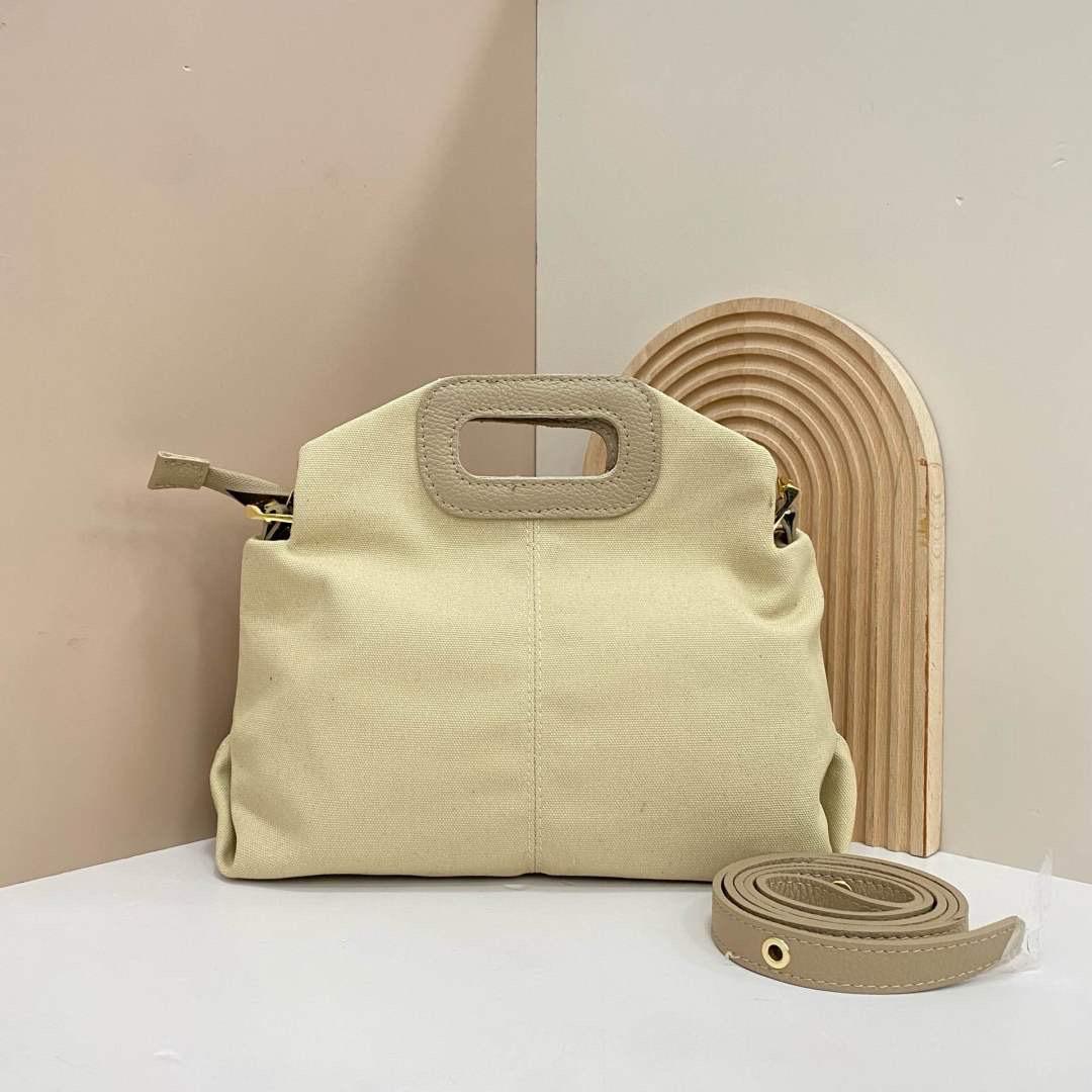 Bolso Bandolera Personalizable de Piel Auténctica y Tela - Grande (32cmx24cm)