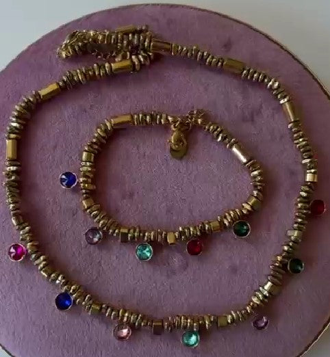 Conjunto Collar Atlántico dorado
