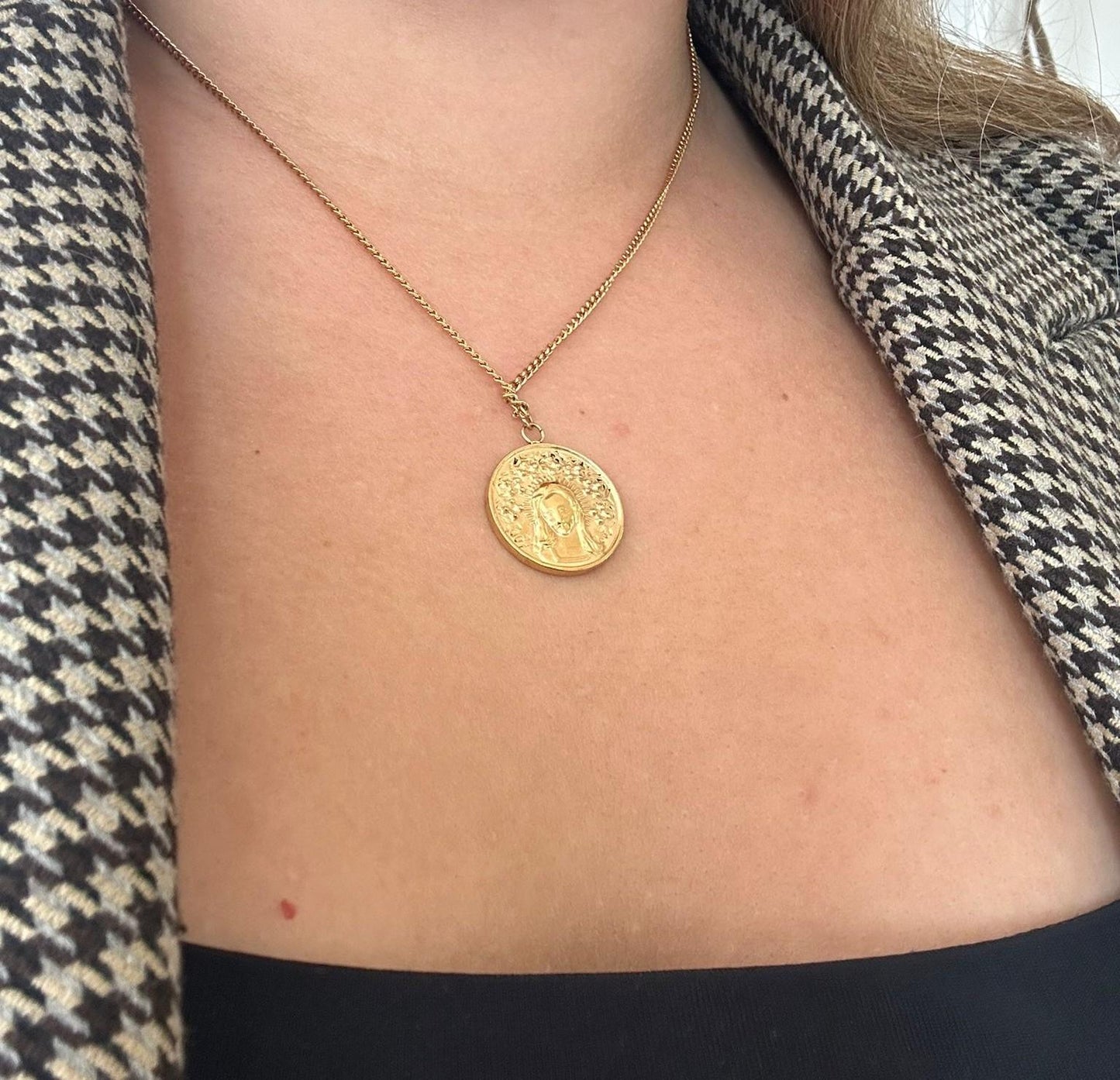 Medalla Virgen de la Alegría  - Acero Inoxidable