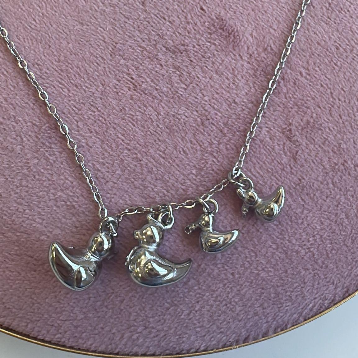 COLLAR FAMILIA PATITOS - Acero Inoxidable y Waterproof