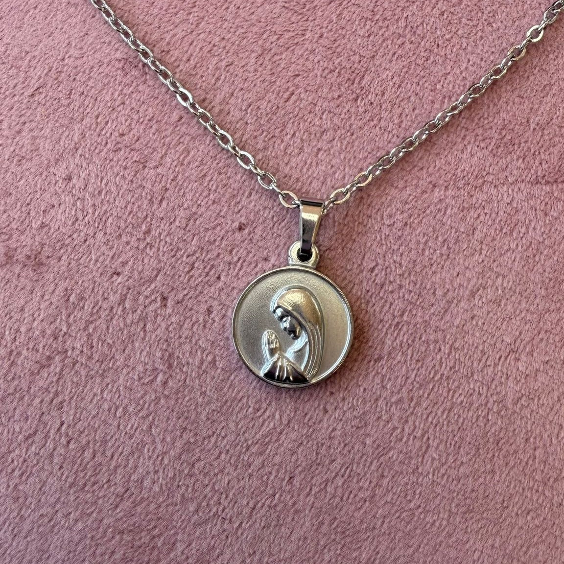 Medalla Virgen Niña - Acero Inoxidable