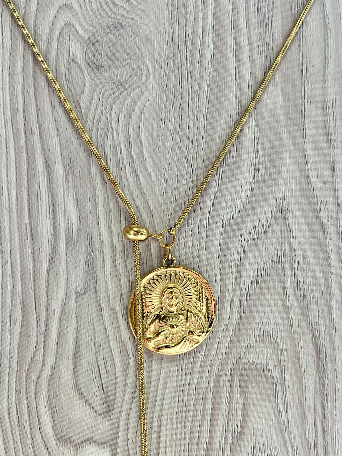 Medalla Sagrado Corazón con Perla