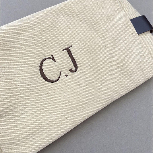Neceser Personalizado de Tela y Piel auténtica - Unisex