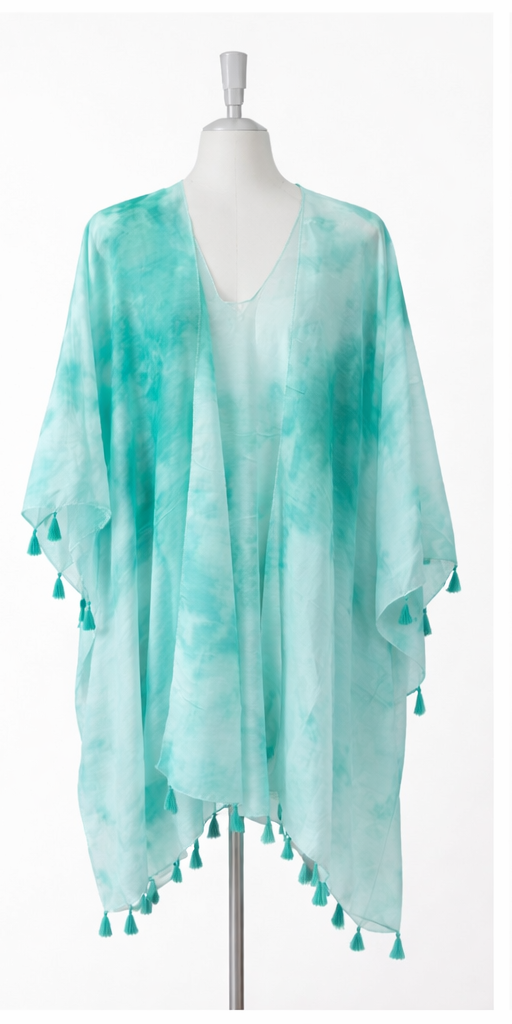 Pareo Tie Die con Borlas - Ideal para la Playa